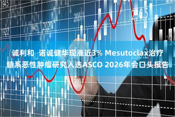 诚利和  诺诚健华现涨近3% Mesutoclax治疗髓系恶性肿瘤研究入选ASCO 2026年会口头报告